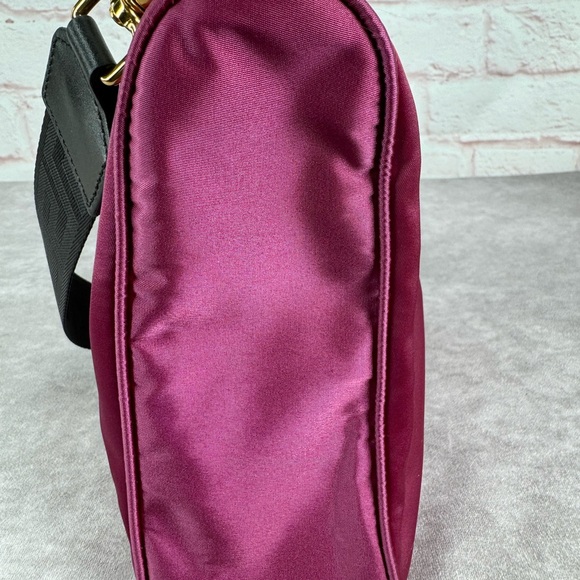 Versace NEW Nylon Palazzo Medusa Shoulder Bag Dahlia - Picture 4 of 16